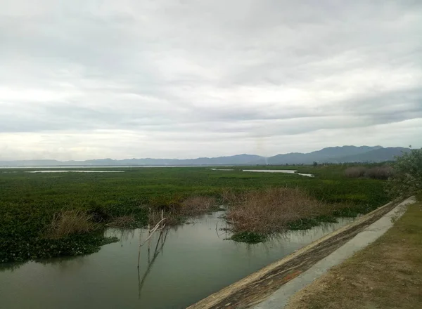 Limboto Gölü Nün Sularına Bak Limboto Gölü Nün Sularına Bak — Stok fotoğraf