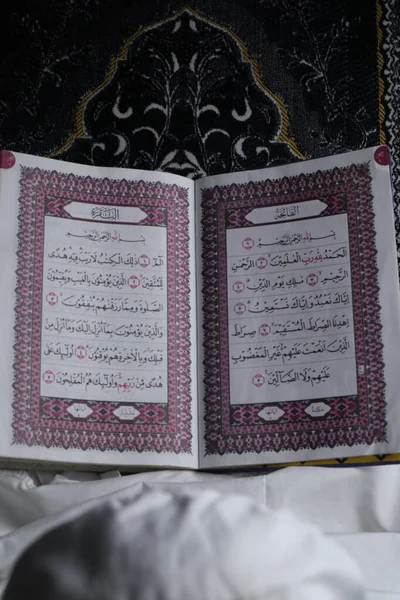 Девочка Читающая Коран Исламская Концепция — стоковое фото
