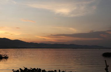 Beautiful lake in the afternoon