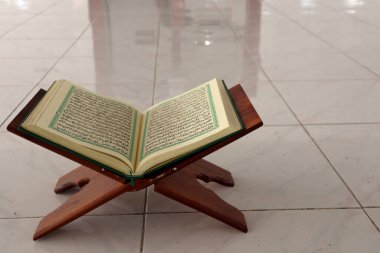 Koran or Quran in the mosque during the day clipart