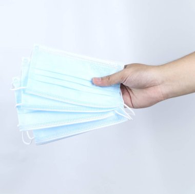 El maskesi beyaz arka planda izole edilmiş.