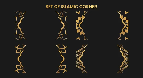 set of islamic corner element
