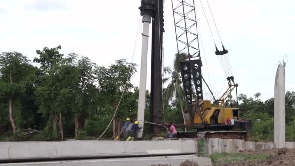 Indonesia January 2023 Projects River Widening Construction Dykes Limboto Lake — Stockvideo