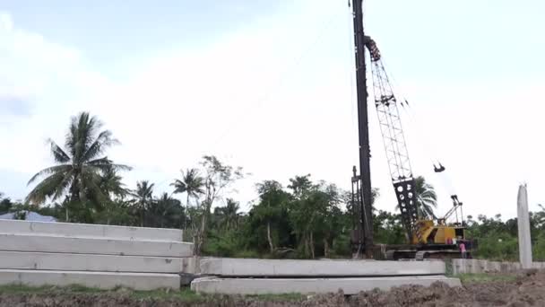 Gorontalo Індонезія Січень 2023 Проекти Розширення Річки Будівництво Дамб Навколо — стокове відео