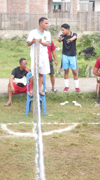 Gorontalo Mars 2023 Takraw Tävling Som Anordnas Ungdomsorganisationen Tualango Till — Stockfoto