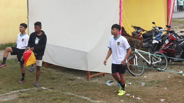 Gorontalo Mars 2023 Concours Takraw Organisé Par Organisation Jeunesse Village — Photo