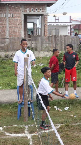 Gorontalo Березень 2023 Конкурс Такрау Проведений Молодіжною Організацією Села Туаланго — стокове фото