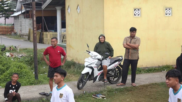 Gorontalo Mart 2023 Gençlik Yarışmasını Anmak Için Tualango Köyünün Gençlik — Stok fotoğraf