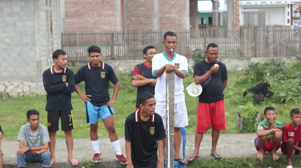 Gorontalo Mart 2023 Gençlik Yarışmasını Anmak Için Tualango Köyünün Gençlik — Stok fotoğraf