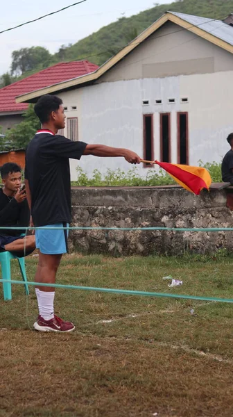 Gorontalo Mars 2023 Concours Takraw Organisé Par Organisation Jeunesse Village — Photo