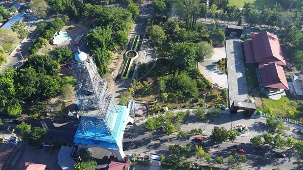 Letecký Pohled Věž Limboto Ikona Regentství Gorontalo — Stock fotografie