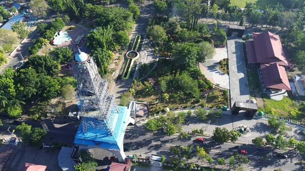 Vista Aérea Torre Limboto Ícone Regência Gorontalo — Fotografia de Stock