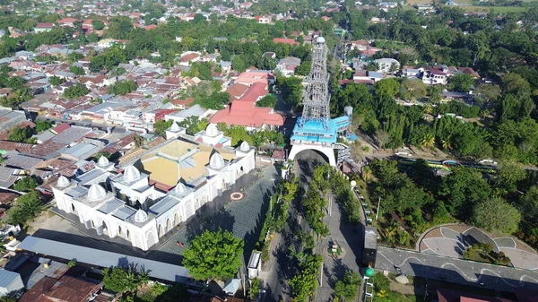Letecký Pohled Věž Limboto Ikona Regentství Gorontalo — Stock fotografie