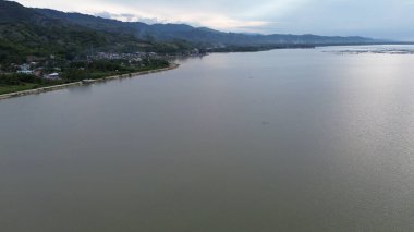 Limboto gölü dokusunun hava görüntüsü