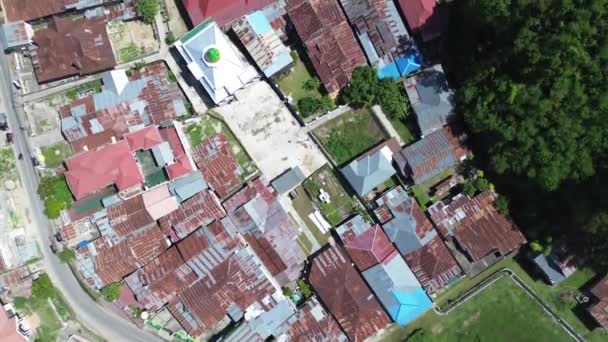 人口密集した居住地の空中ビュー — ストック動画
