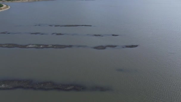 Aerial View Drought Hit Lake Limboto Gorontalo Indonesia — Stock Video