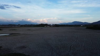 kuru toprak dokusunun havadan görünüşü