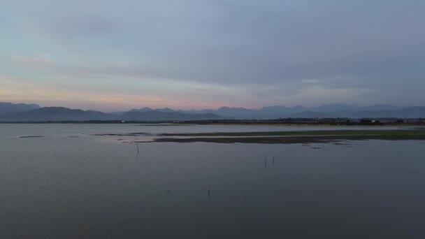 Widok Lotu Ptaka Jezioro Limboto Gorontalo Indonezja — Wideo stockowe