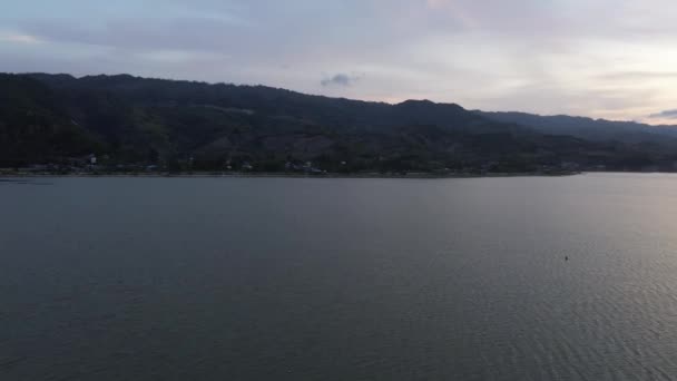 Вид Воздуха Озеро Лимбото Горонтало Индонезия — стоковое видео