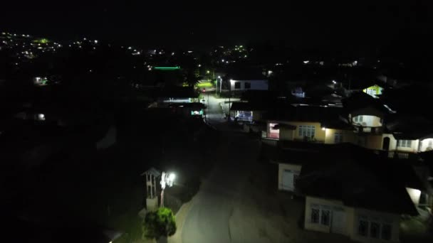 Pemandangan Udara Pedesaan Malam Hari — Stok Video