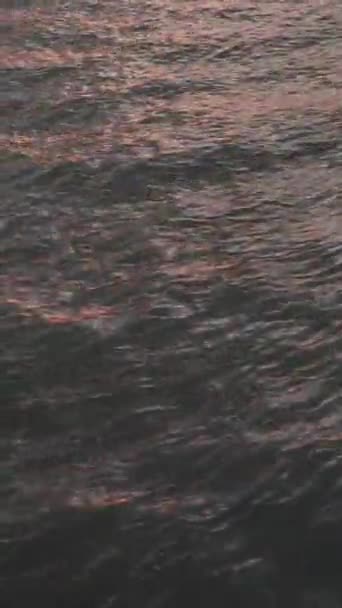 Вертикальные Кадры Текстуры Воды Озера Вид Текстуру Воды Озере — стоковое видео