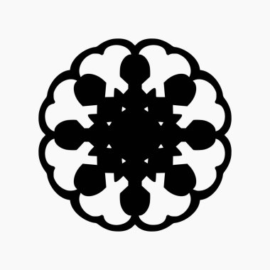 İslami Geometrik. Soyut mandala. Etnik dekoratif unsur. İslam, Arap, Hint ve Osmanlı motifleri