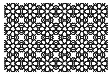 İslami Geometrik Desen. Soyut mandala. Etnik dekoratif unsur. İslam, Arap, Hint ve Osmanlı motifleri