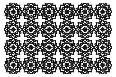 İslami Geometrik Desen. Soyut mandala. Etnik dekoratif unsur. İslam, Arap, Hint ve Osmanlı motifleri