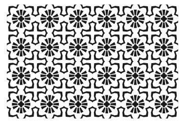 İslami Geometrik Desen. Soyut mandala. Etnik dekoratif unsur. İslam, Arap, Hint ve Osmanlı motifleri