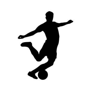 Futbolcu Silueti 'nin tasviri. Futbolcu