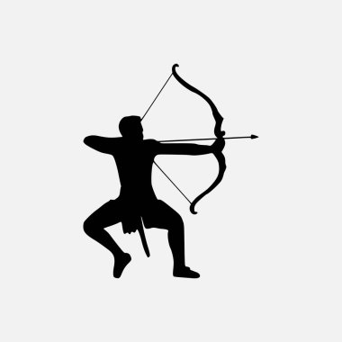 Okçu siluetinin bir yansıması. Archer sporcusu