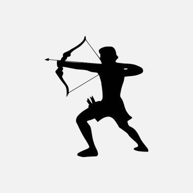 Okçu siluetinin bir yansıması. Archer sporcusu