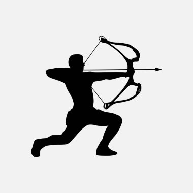 Okçu siluetinin bir yansıması. Archer sporcusu