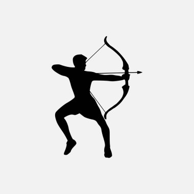 Okçu siluetinin bir yansıması. Archer sporcusu