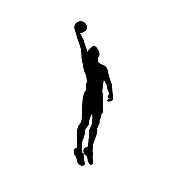 Voleybol oyuncusu siluetinin gösterimi