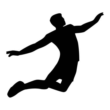 Voleybol oyuncusu siluetinin gösterimi