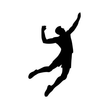 Voleybol oyuncusu siluetinin gösterimi