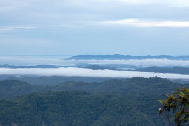 Bulutlu ve Ufuklu Manzaralı Dağ Manzarası