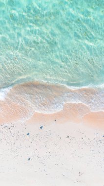 Turkuaz Sularla Sandbar 'ın Hava Görüntüsü