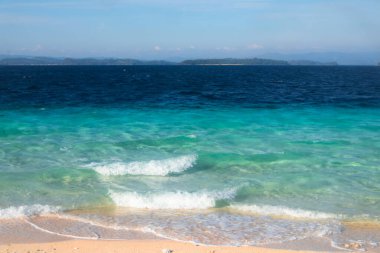 Berrak Okyanus Suları ile Tropikal Ada Plajı