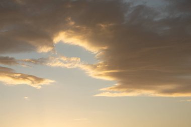 Dramatic Sky with Colorful Clouds at Sunset
