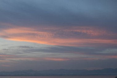 Dramatic Sky with Colorful Clouds at Sunset