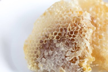 Elle toplanan ballı bal peteği, lezzetli biyolojik ürün.