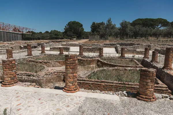 stock image Image of the Roman ruins in Conimbriga, Portugal. Historical elements found at the site in archaeological work.