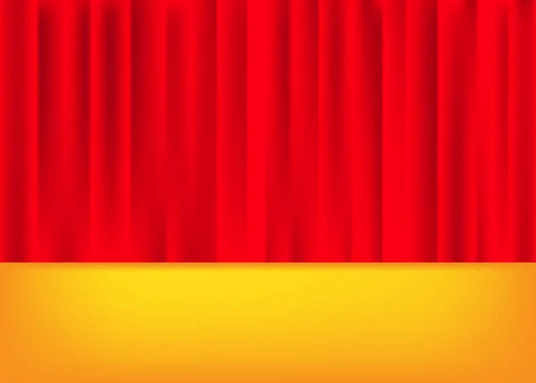 3Dレッドベルベットカーテンの背景ベクトルデザイン — ストック写真