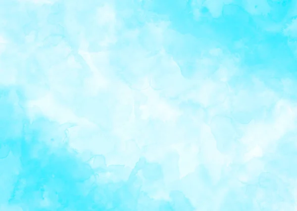 Niebieski Akwarela Tekstury Tło — Zdjęcie stockowe