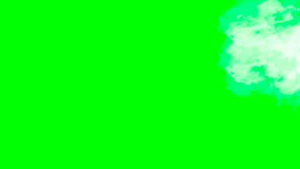 Анимированные Облака Быстро Перемещаются Зеленому Экрану — стоковое видео