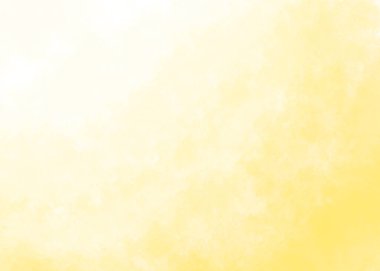 Beyaz arkaplanda sarı leke, elle boyanmış soyut suluboya dokusu