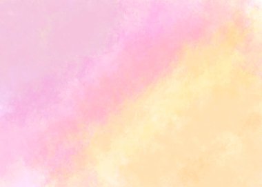 Soyut günbatımı gökyüzü arkaplanı, elle boyanmış suluboya dokusu