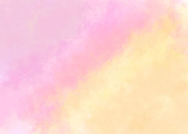 Abstract Zonsondergang Hemel Achtergrond Met Hand Geschilderde Aquarel Textuur — Stockfoto